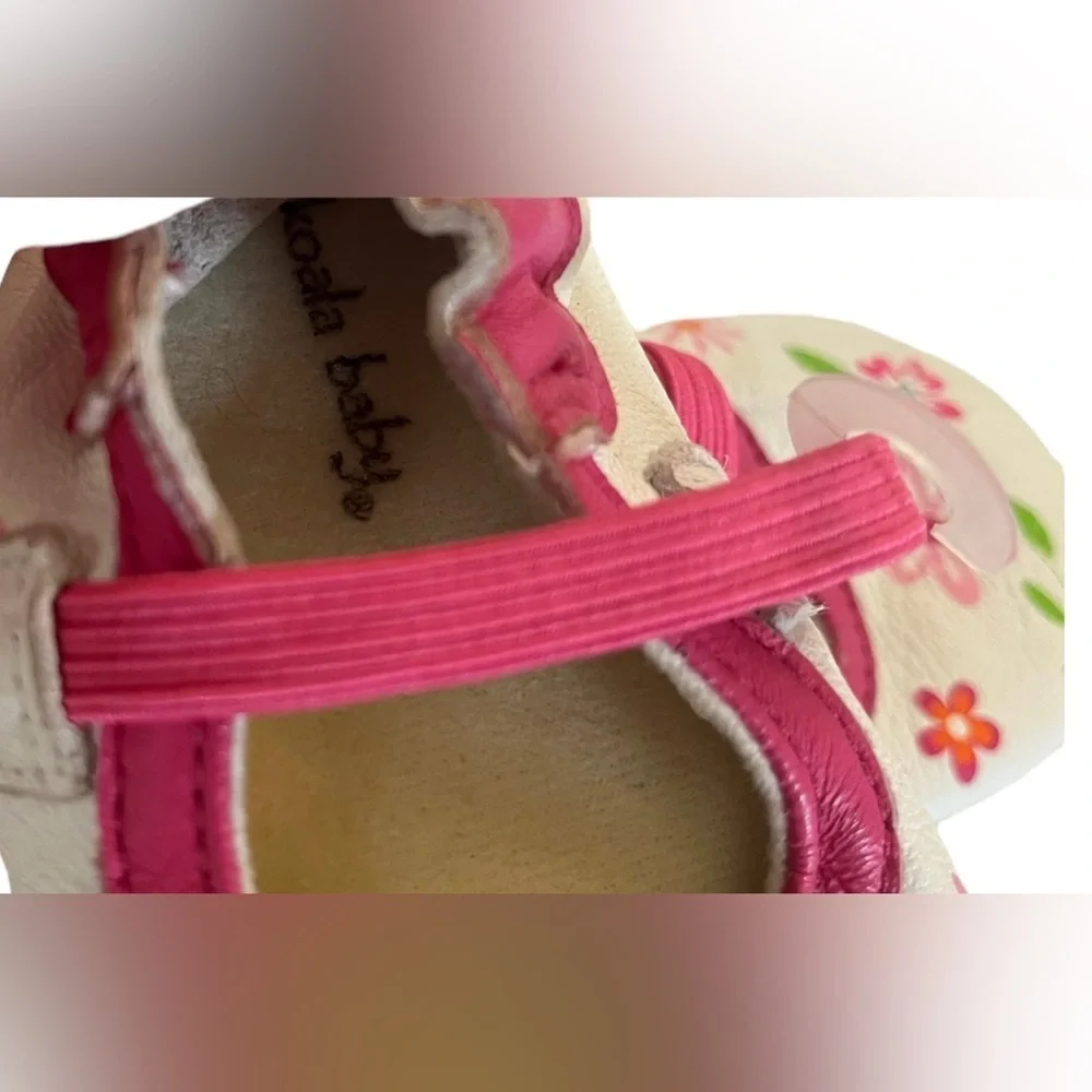 2 pairs koala kids soft sole crib shoes baby girl Sz 3